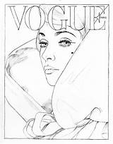Vogue Coloring Paris Covers Color Pages Fashion Para Colorear Magazine Books Book Drawing Adult Kate Favorite Moss Fr Artículo Choose sketch template