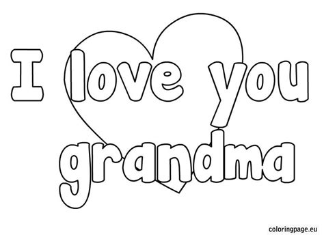 love  grandma coloring page pre  pinterest grandparents