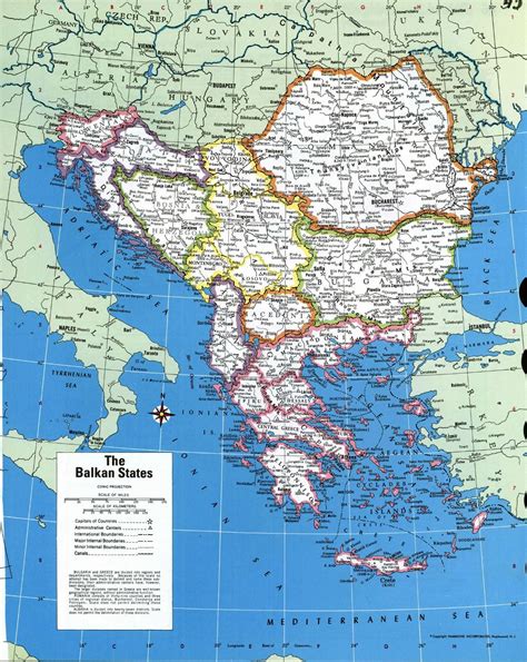 large detailed political map   balkan states balkans europe