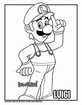 Luigi Mario Drawing Super Draw Bros Coloring Too sketch template