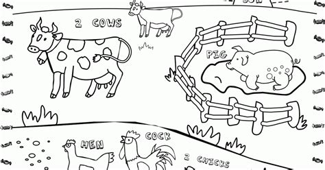 farm animals coloring page cute printable coloring pages