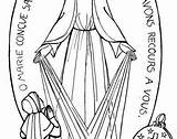 Miraculous Medal Coloring Template sketch template