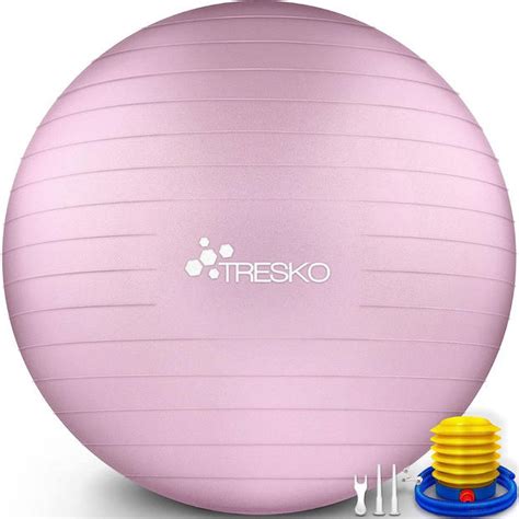 fitnessbal yogabal met pomp diameter  cm princesspink blokker