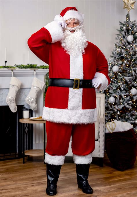 size mens holiday santa claus costume