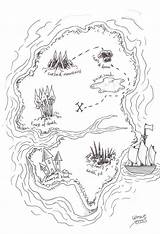 Treasure Map Coloring Pirate Maps Pages Choose Board Color sketch template