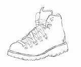 Drawing Boots Hiking Paintingvalley Pair sketch template