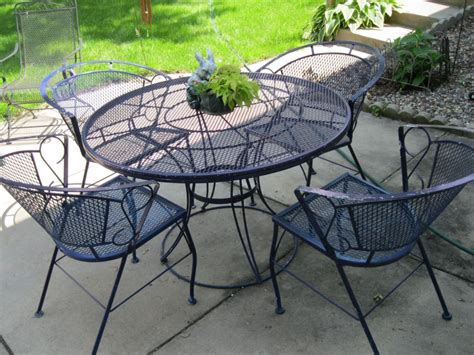 Patio Iron Patiore Set Wrought Outdoor With Black Metal
