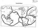 Plate Tectonics Blank Map Coloring Science sketch template