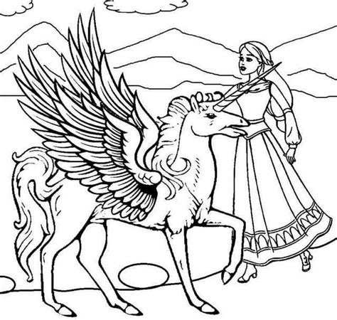 winged unicorn pegasus  princess coloring sheet coloring pages