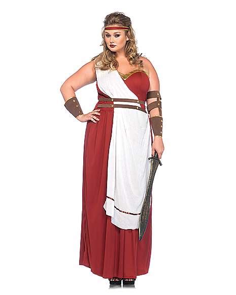 adult spartan goddess plus size costume