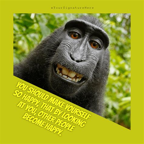 happy funny monkey avatar poster design template