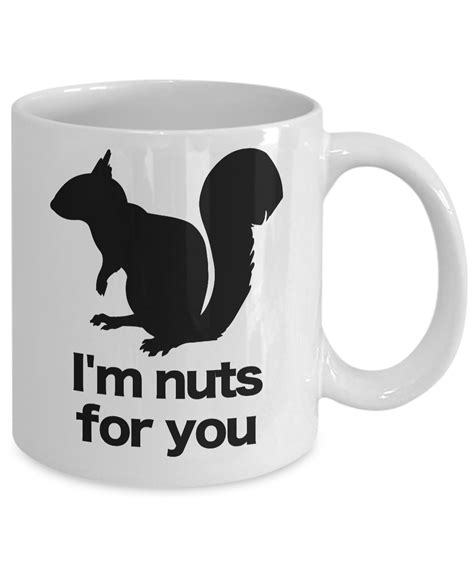 Squirrel Mug White Coffee Cup Funny T Lover Partner Husband Wife