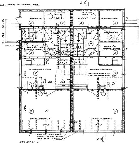 drawing   semi detached standard  houses   floor  scientific diagram