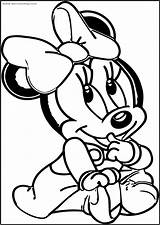A4 Coloring Printable Minnie Mickey Baby Think Friends Wecoloringpage sketch template