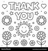 Thank Coloring Vector Royalty sketch template