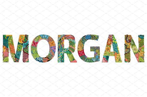 female name morgan pre designed vector graphics ~ creative market