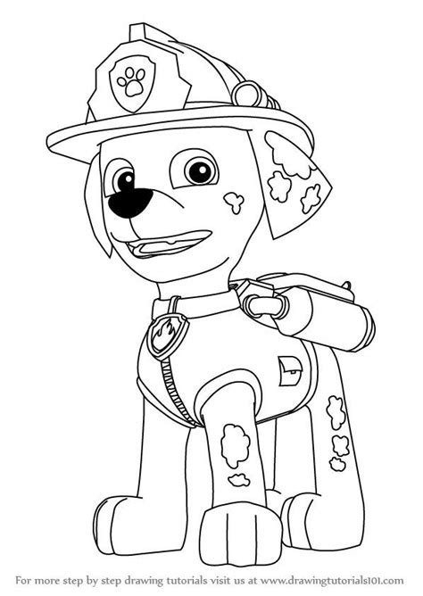 mighty pups marshall coloring pages   goodimgco
