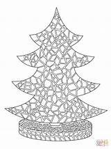Mosaic Coloring Pages Christmas Tree Printable Roman Mosaics Kids Adult Printables Animals Sheets Color Adults Popular Colouring Print Choose Board sketch template