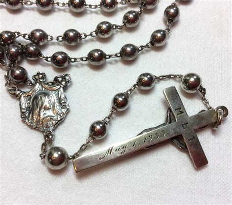 vintage sterling silver catholic rosary 1935 from bestkeptsecrets on