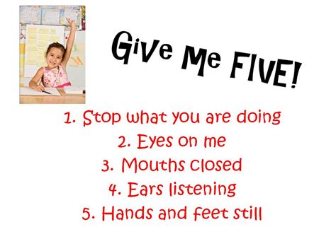 Cool Teach Adventures In Teaching Give Me Five