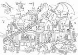 Playmobil Chateau Fort Château Coloriages Printable sketch template