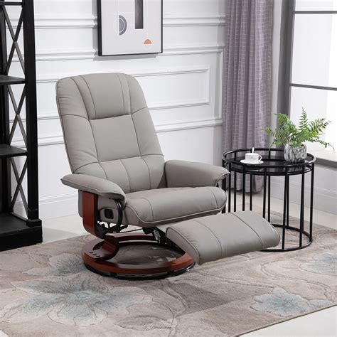 relaxing  comfortable grey adjustable recliner chair  extending footrest ebay