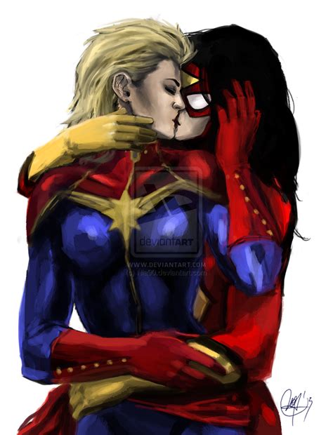 Captain Marvel And Spider On
