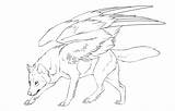 Wolf Winged Lineart Pages Wings Coloring Drawing Female Line Necro Doctor Deviantart Wolves Anime Drawings Template Howling Realistic Animals Family sketch template