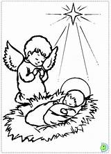 Coloring Christmas Angels Angel Pages Nativity Dinokids Jesus Colouring Kids Sheets Close Print sketch template