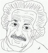 Einstein Dibujo Relatividad Teoría sketch template