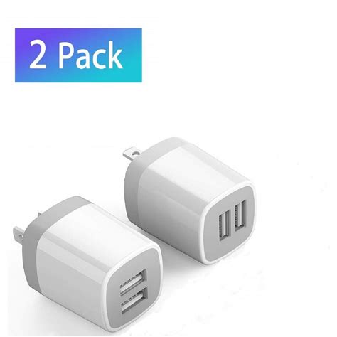 charging block pack dual port  usb wall charger usb power adapter charger brick base