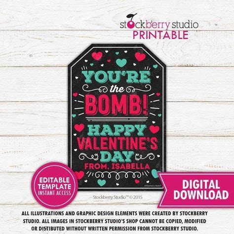 youre  bomb valentine gift tags printable valentines day gift tags