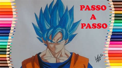 How To Draw Como Desenhar Goku Ssj Blue Passo A Passo