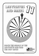 Coloring Pages Cool Maze Labyrinths Mazes Educational Kids sketch template