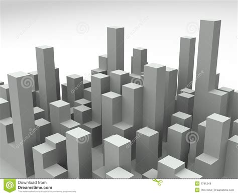 3d City Skyline Stock Illustration Illustration Of Blocks
