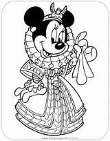 Minnie Coloring Mouse Pages Queen Disneyclips Costume sketch template