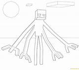 Minecraft Pages Enderman Coloring Online Mutant Color sketch template
