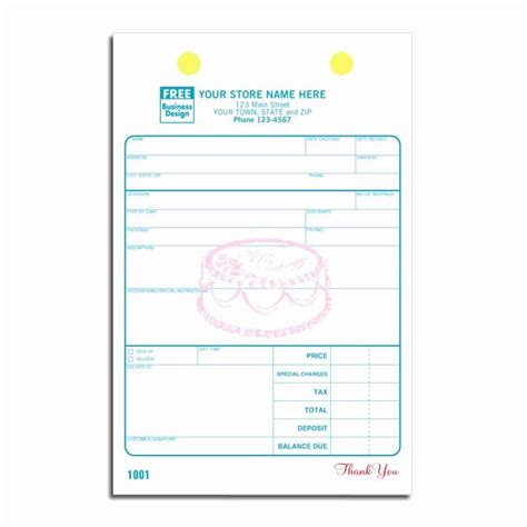 bakery order form template  fresh bakery order form receipt
