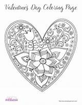 Coloring Valentine Pages Grown Print Valentines Ups sketch template