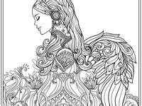 angels coloring pages  adults