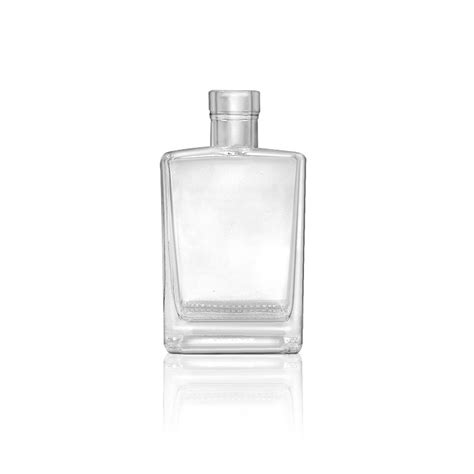 250 Ml Small Square Glass Spirit Bottles With Lids Cork Stopper High
