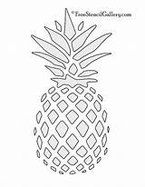 Pineapple Stencil Stencils Template Printable Patterns Clipart Templates Freestencilgallery Designs Cute Outline Leaf Craft Painting Pattern Diy Cricut Choose Board sketch template