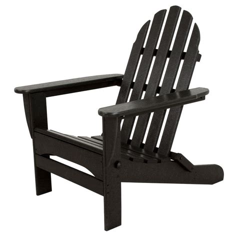 ivy terrace classics black plastic patio adirondack chair ivadbl
