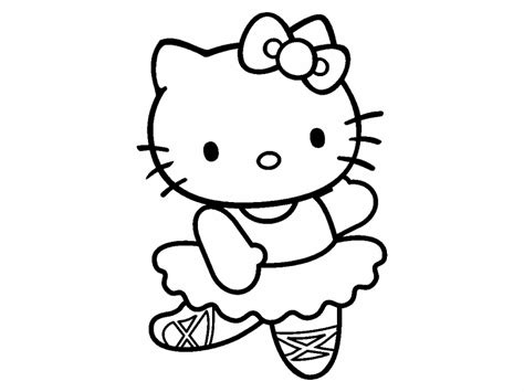 kitty ballerina coloring page coloring pages