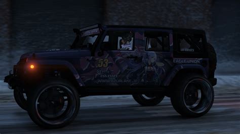 Jeep Wrangler Rubicon Itasha Uss Essex Azur Lane Paintjob Gta5