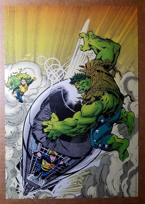 Incredible Hulk Polaris Havok Marvel Comics Poster By Dale