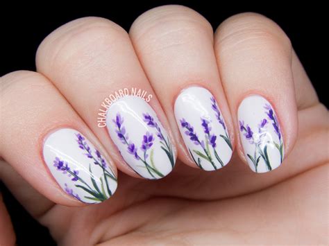 lavender blossoms floral nail art chalkboard nails nail art blog