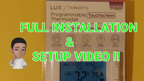 lux txts thermostat wiring  setup youtube