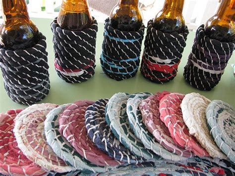 coiled fabric drink holders  coasters  rosz craig  fabric