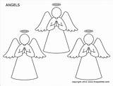 Angels Printable Coloring Pages Templates Firstpalette Set Draw Own sketch template